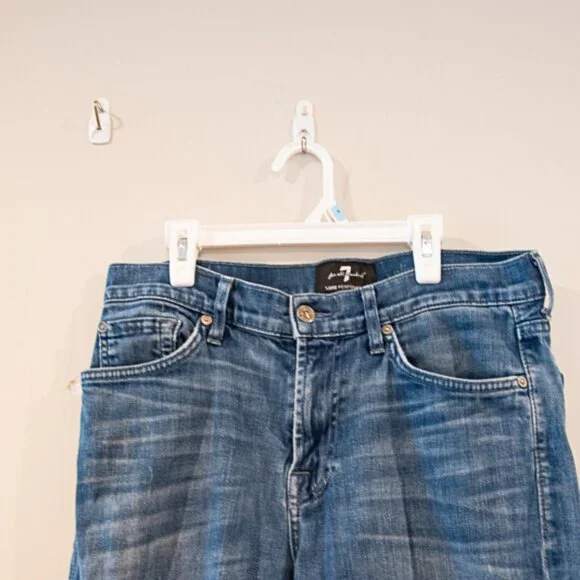 7 For All Mankind Slimmy Jeans Medium Blue Size 31 - Picture 4 of 5